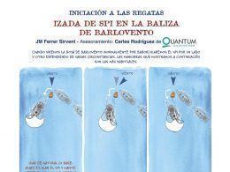 Izada del spinnaker en la baliza de barlovento